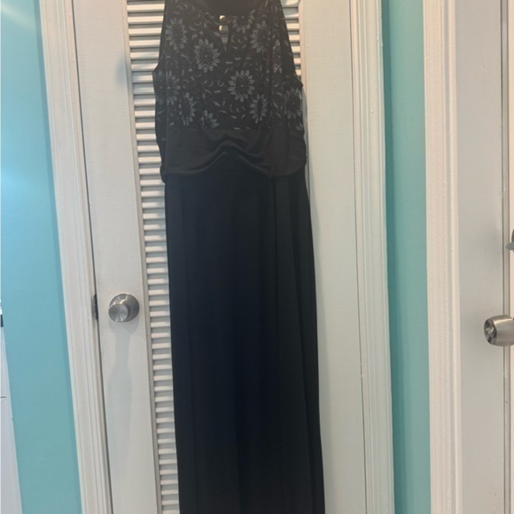 Elegant Black Floral Dress